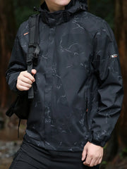 Men's Plus Size Windproof Outdoor Jacket Black / M