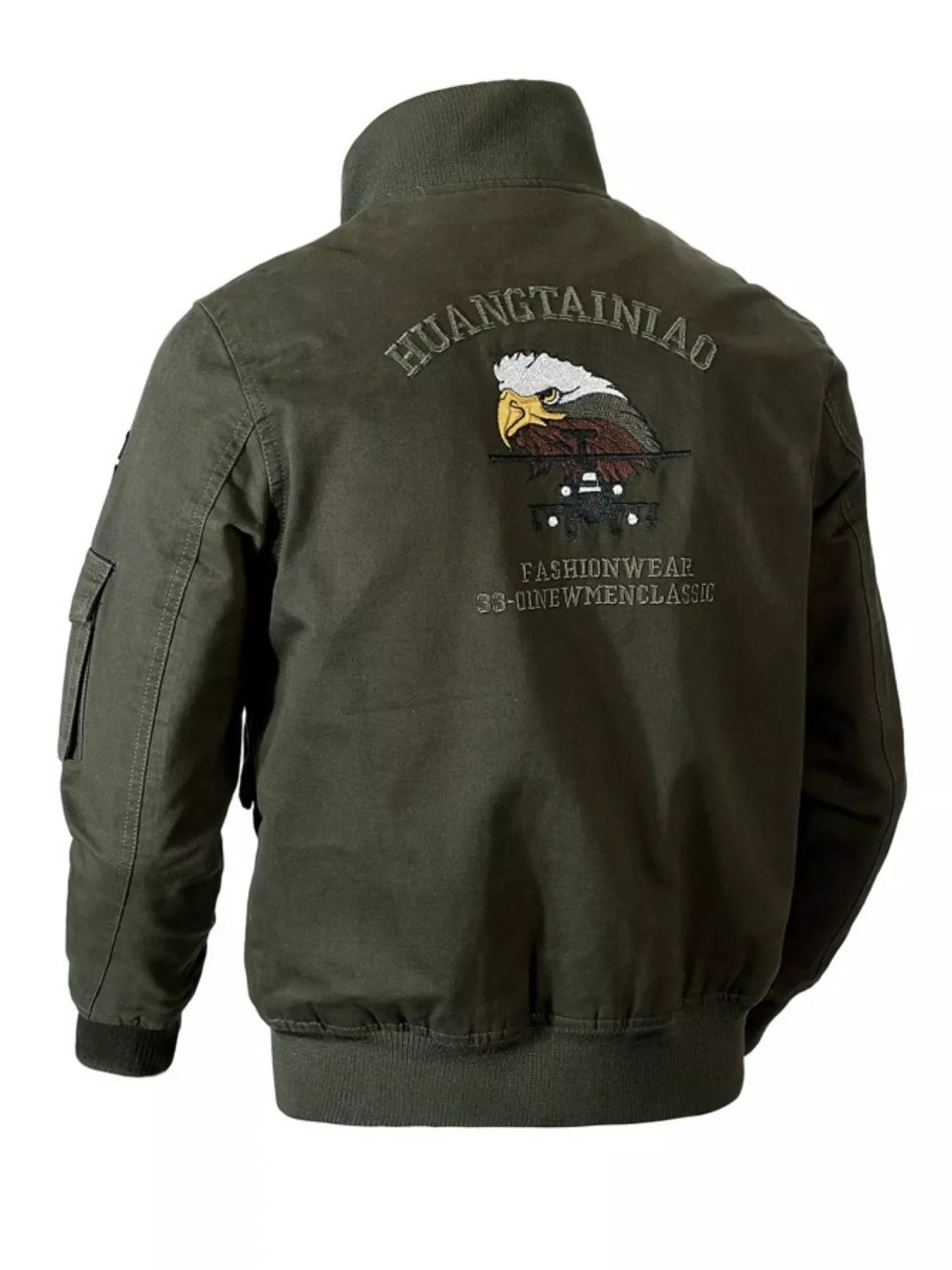 Men's Plus Size Zip Up Bomber Jacket