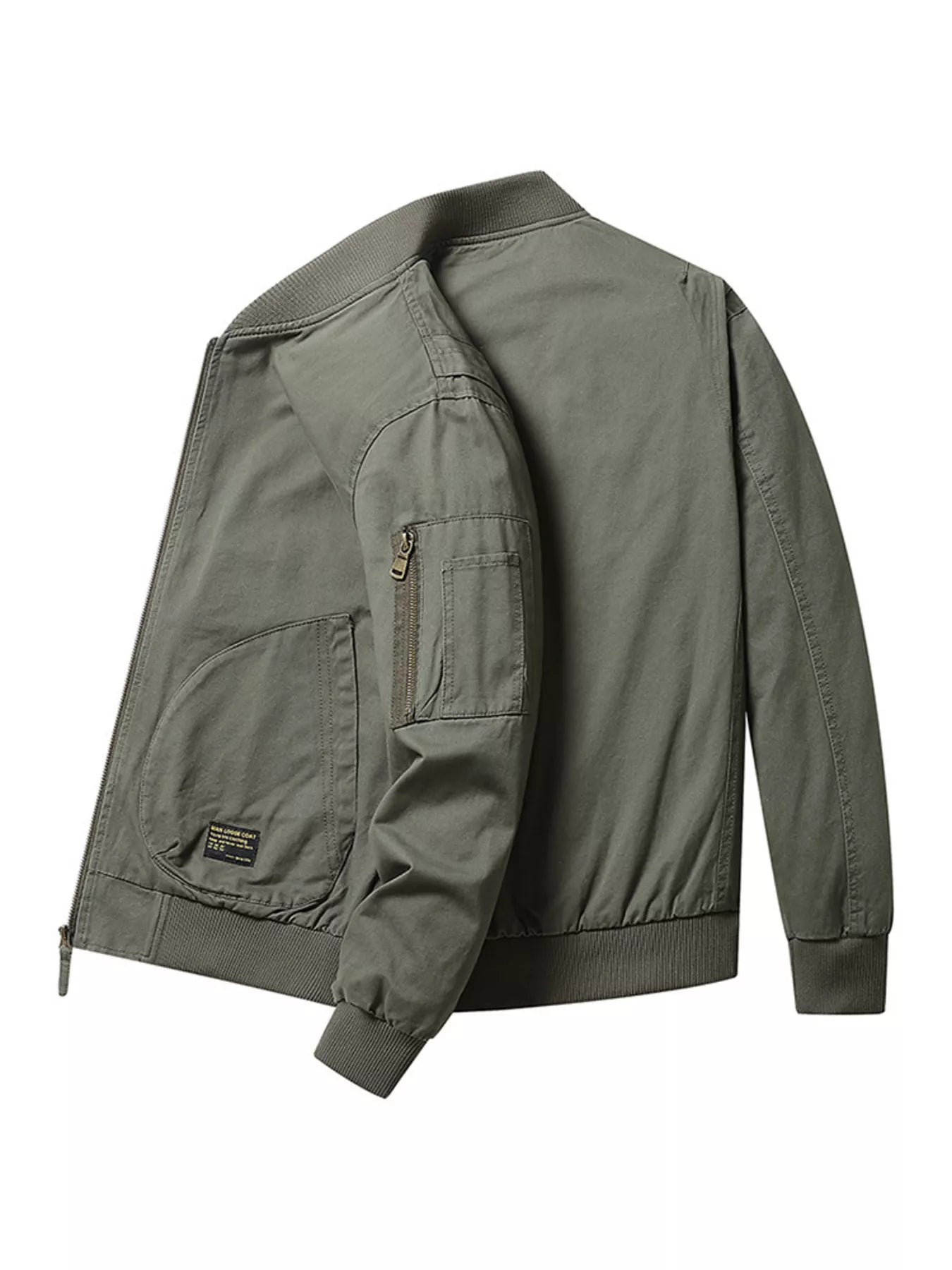 Men's Plus Size Zip Up Long Sleeve Jacket