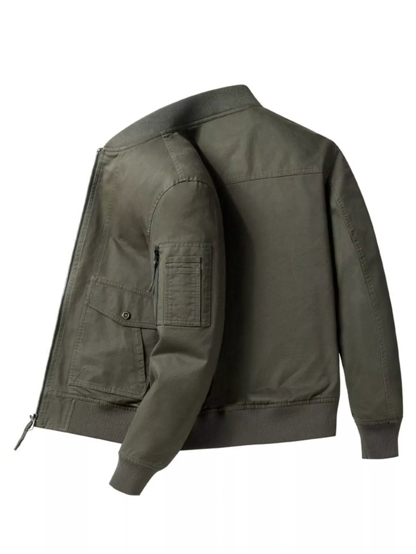 Men's Plus Size Zip Up Long Sleeve Jacket