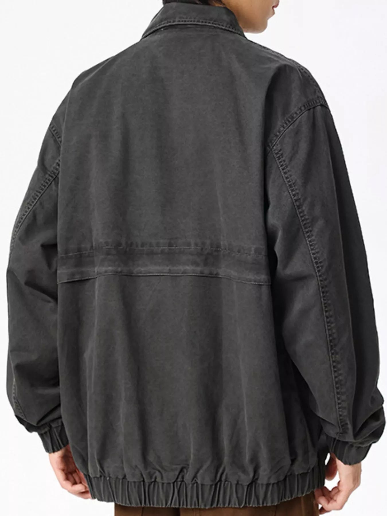 Men's Plus Size Zip Up Long Sleeve Jacket