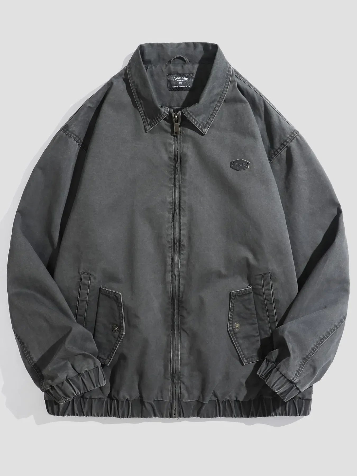 Men's Plus Size Zip Up Long Sleeve Jacket