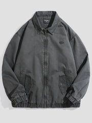 Men's Plus Size Zip Up Long Sleeve Jacket