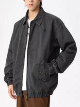 Men's Plus Size Zip Up Long Sleeve Jacket