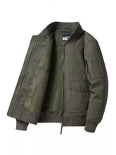 Men's Plus Size Zip Up Long Sleeve Jacket Army Green / M