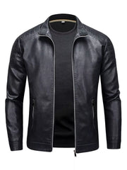 Men's Plus Size Zip Up Long Sleeve Jacket Black / M