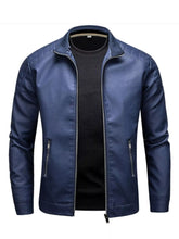 Men's Plus Size Zip Up Long Sleeve Jacket Blue / M