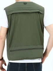 Men's Plus Size Zip Up Vest