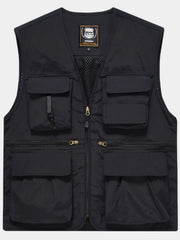 Men's Plus Size Zip Up Vest Black / M