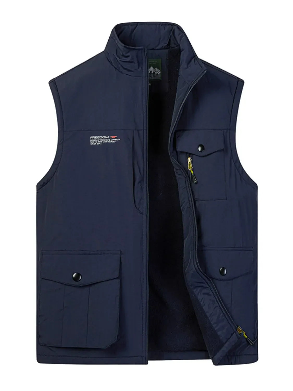 Men's Plus Size Zip Up Vest Navy / M