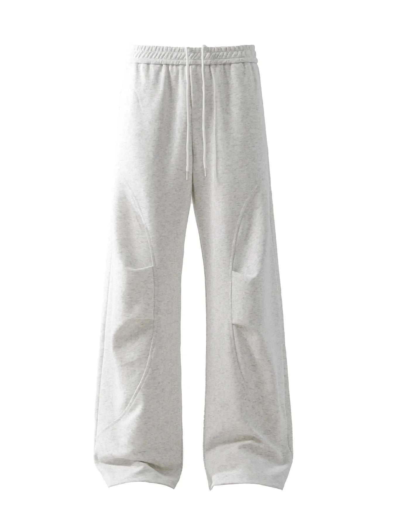 Men's Pocket Drawstring Sweatpants White Flower Gray / S