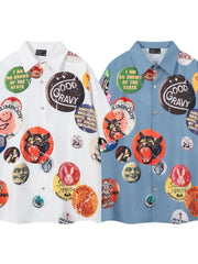 Men's Printed Button Up Shirt