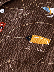 Men's Printed Button Up Short Sleeve Shirt