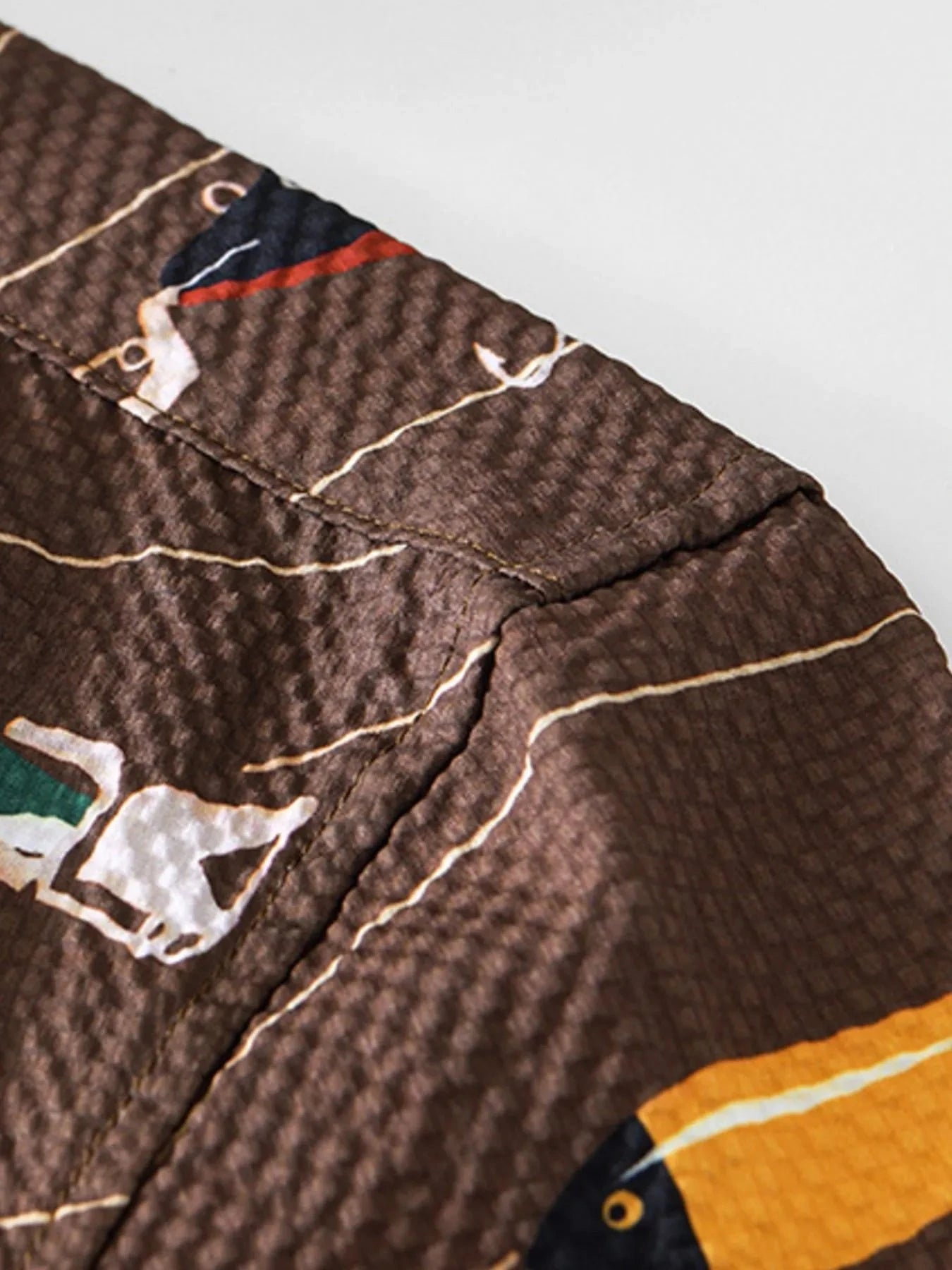 Men's Printed Button Up Short Sleeve Shirt