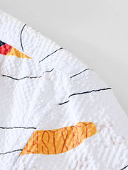Men's Printed Button Up Short Sleeve Shirt