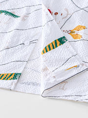 Men's Printed Button Up Short Sleeve Shirt
