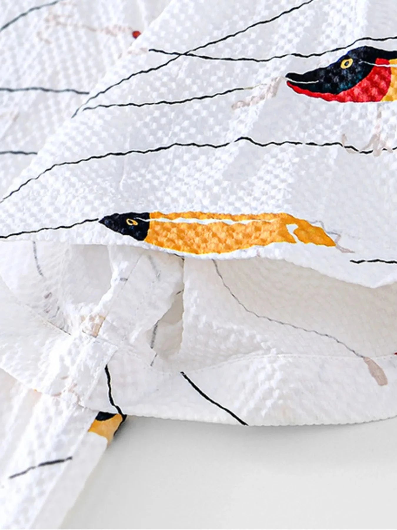 Men's Printed Button Up Short Sleeve Shirt