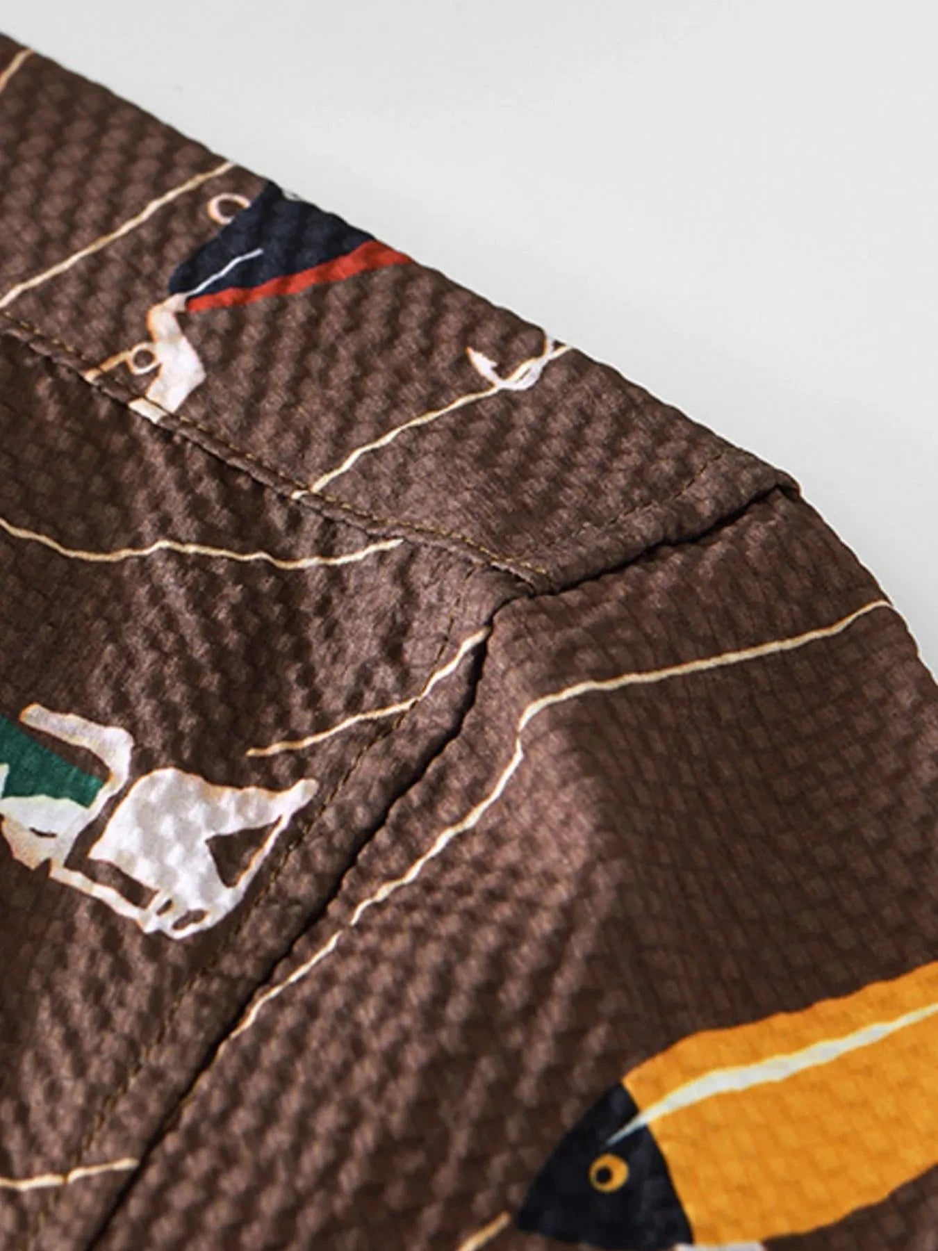 Men's Printed Button Up Short Sleeve Shirt