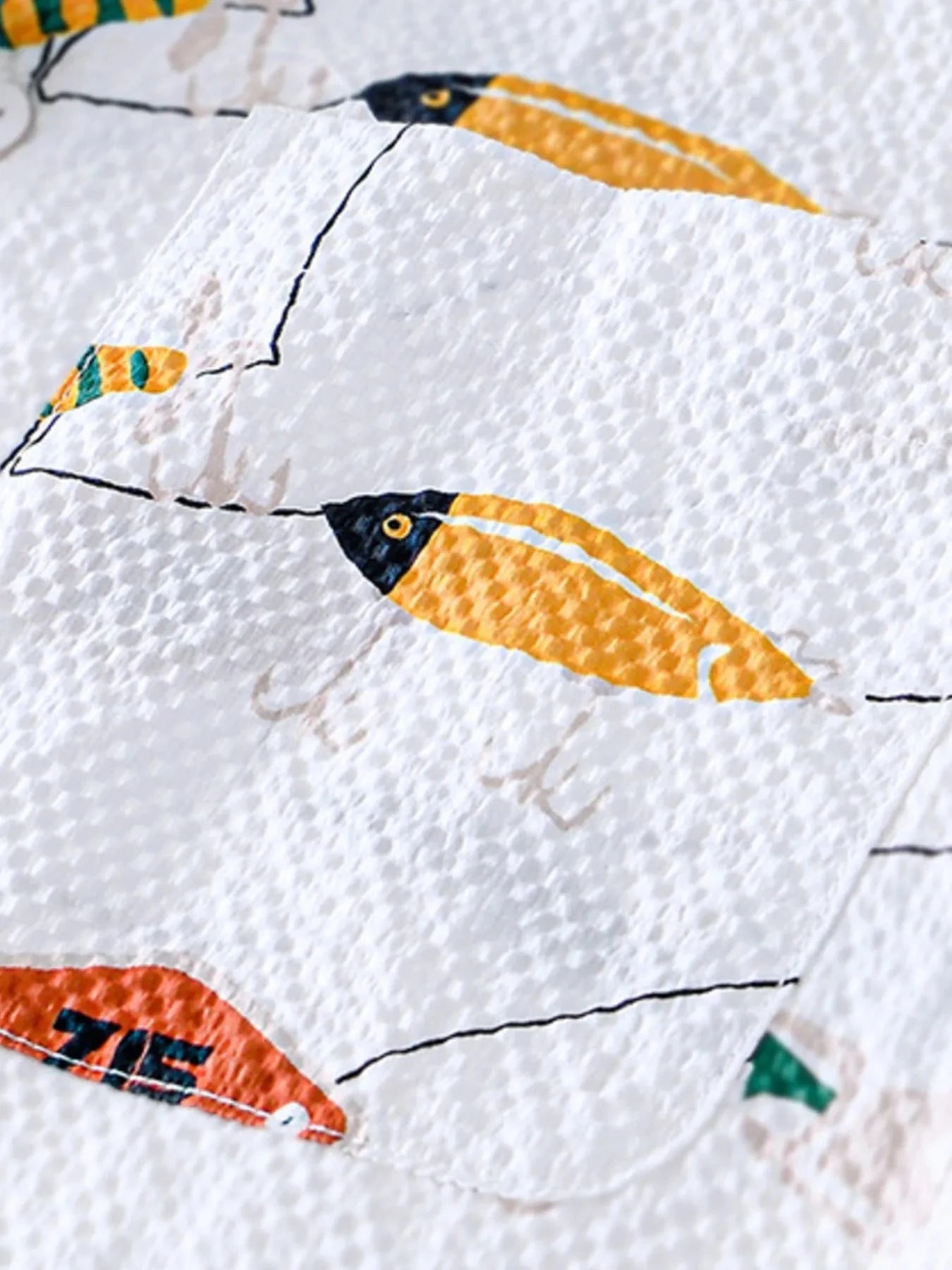 Men's Printed Button Up Short Sleeve Shirt