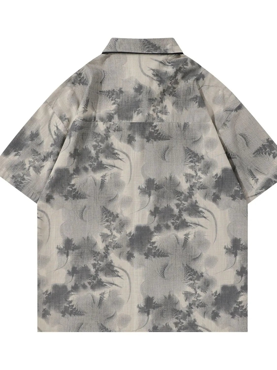 Men's Printed Button Up Short Sleeve Shirt
