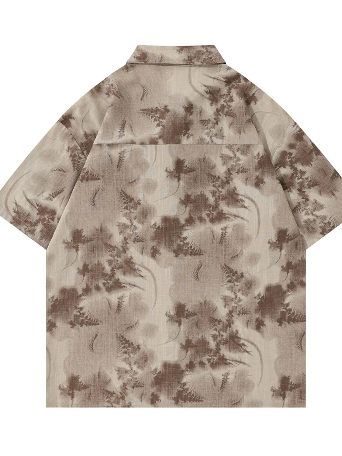 Men's Printed Button Up Short Sleeve Shirt