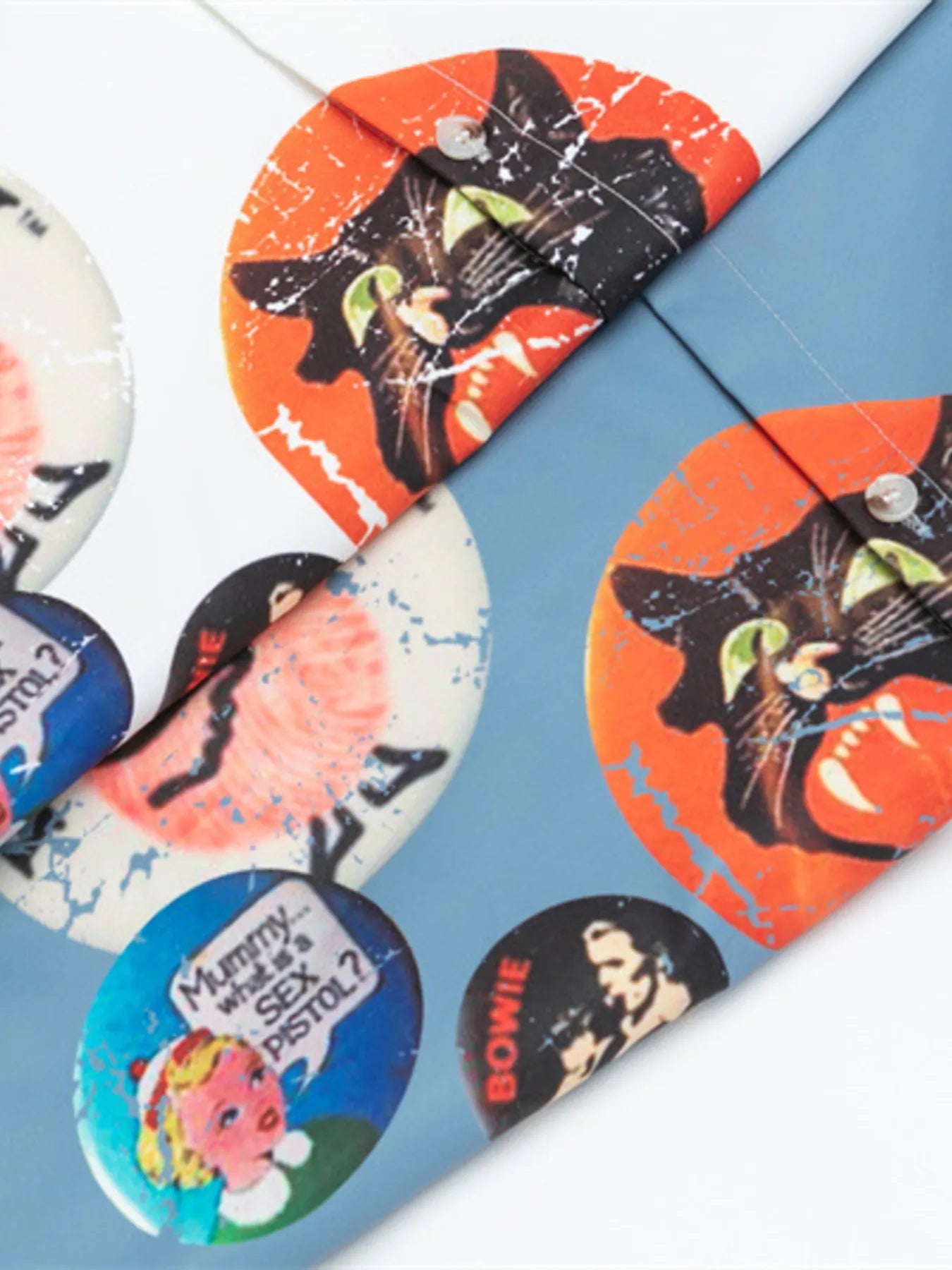 Men's Printed Button Up Short Sleeve Shirt