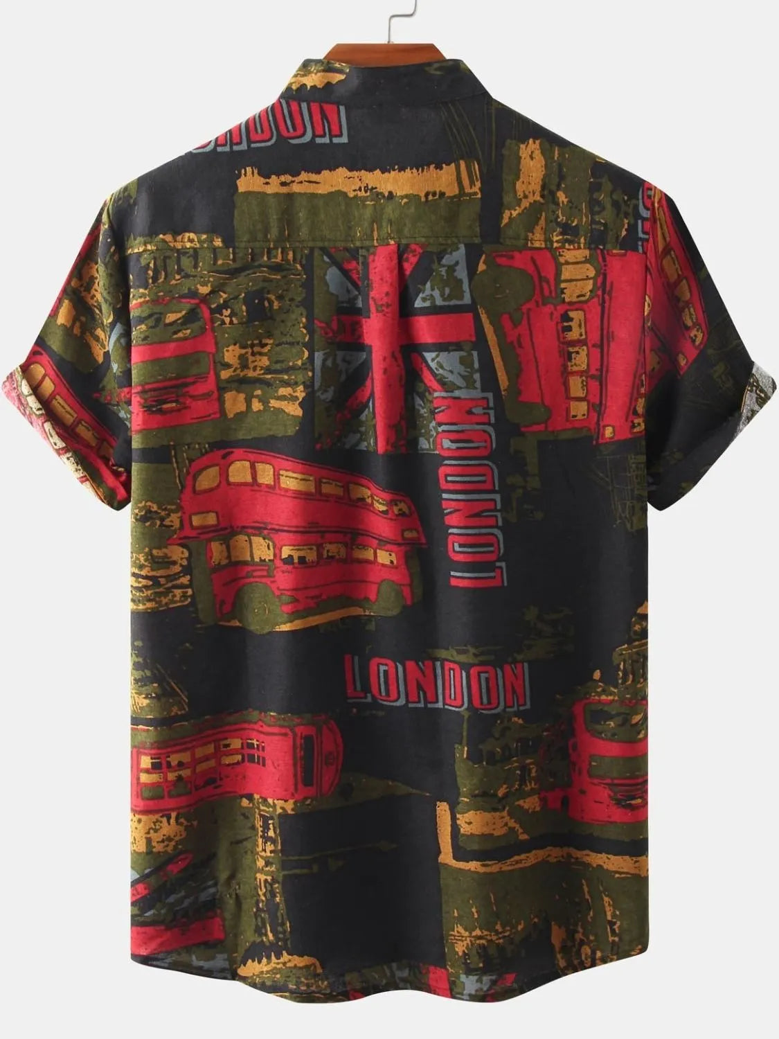 Men's Printed Short Sleeve Casual Shirt