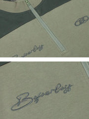 Men's Quarter-Zip Color Block T-Shirt