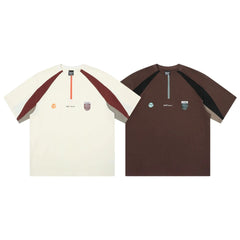 Men's Quarter Zip Short Sleeve T-Shirt