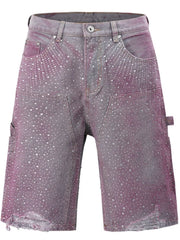 Men's Rhinestone Shorts with Pockets