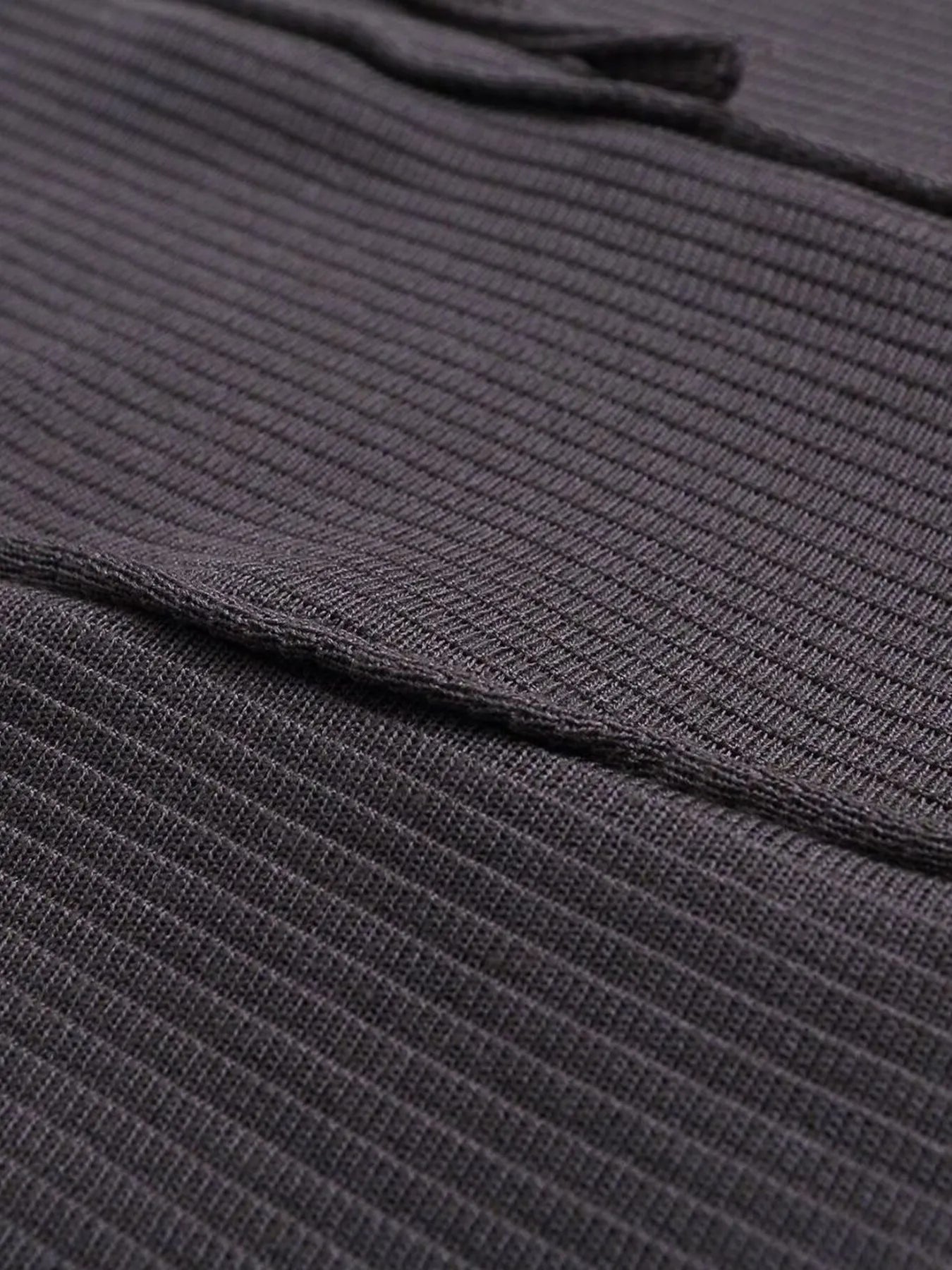 Men's Ribbed Lace-Up Short Sleeve T-Shirt