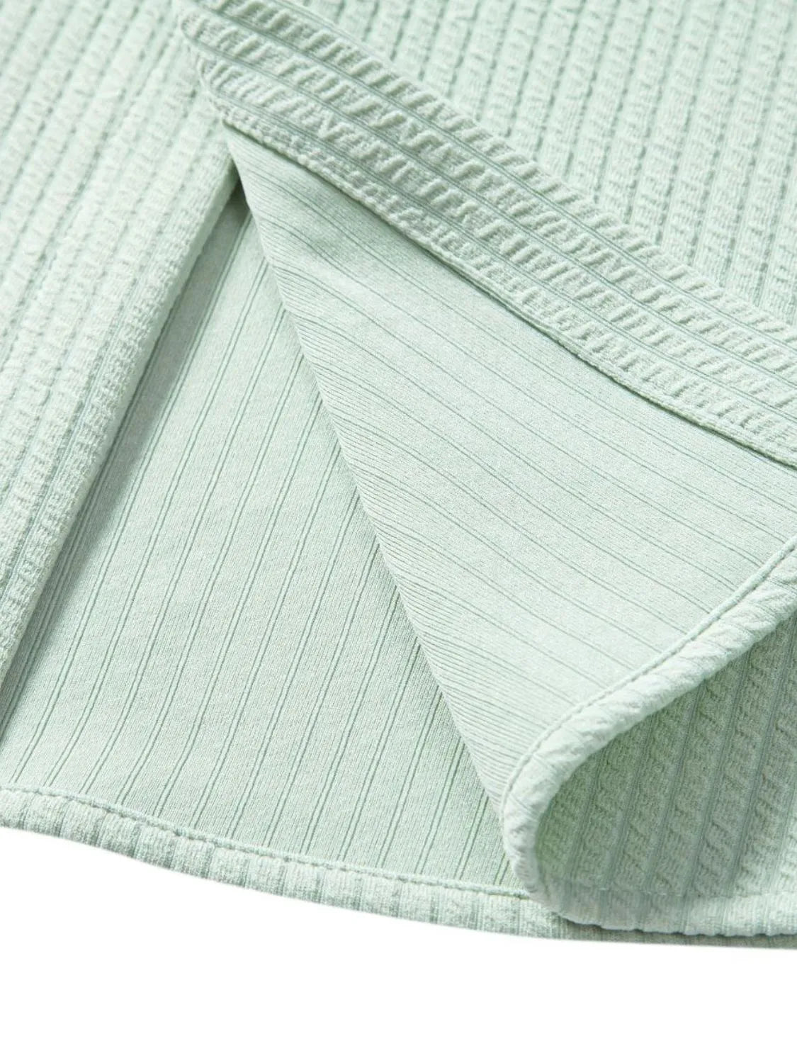 Men's Ribbed Short Sleeve Shirt and Shorts Set