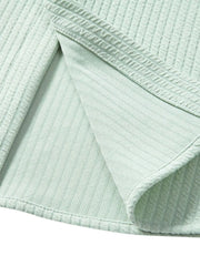 Men's Ribbed Short Sleeve Shirt and Shorts Set