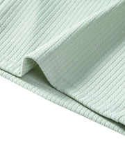 Men's Ribbed Short Sleeve Shirt and Shorts Set