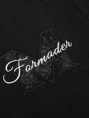 Men's Round Neck Embroidered Letter T-Shirt