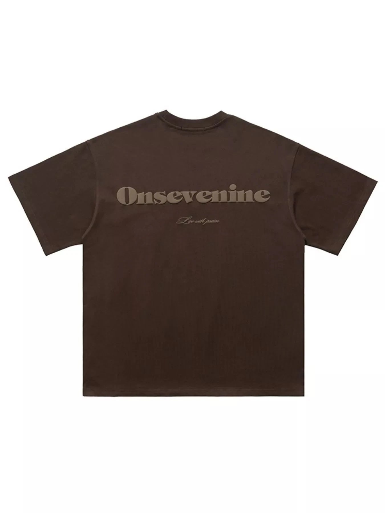 Men's Round Neck Half Sleeve T-Shirt Brown / S