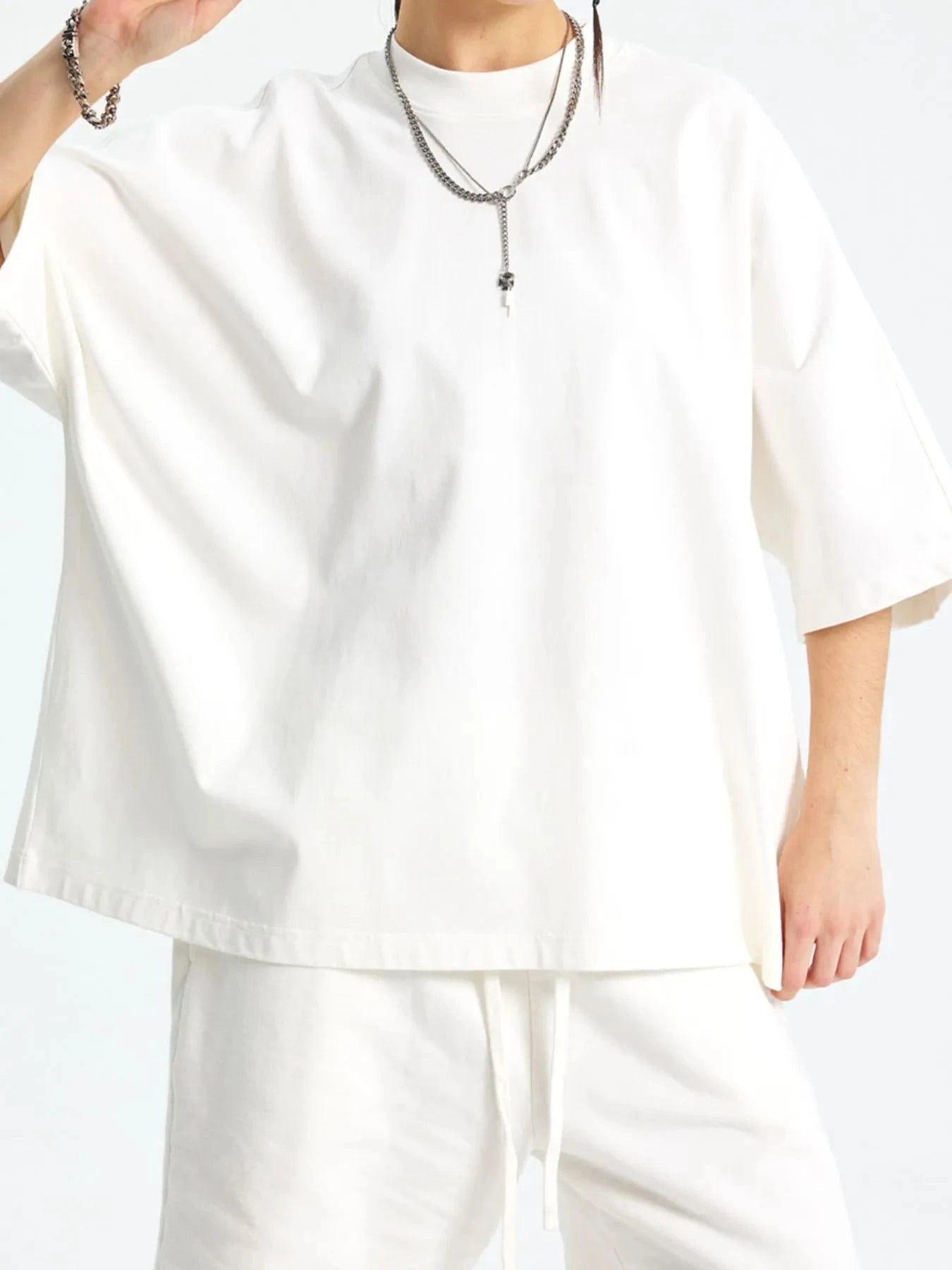 Men's Round Neck Half Sleeve T-Shirt White / M