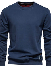 Men's Round Neck Long Sleeve Sweatshirt Navy / L
