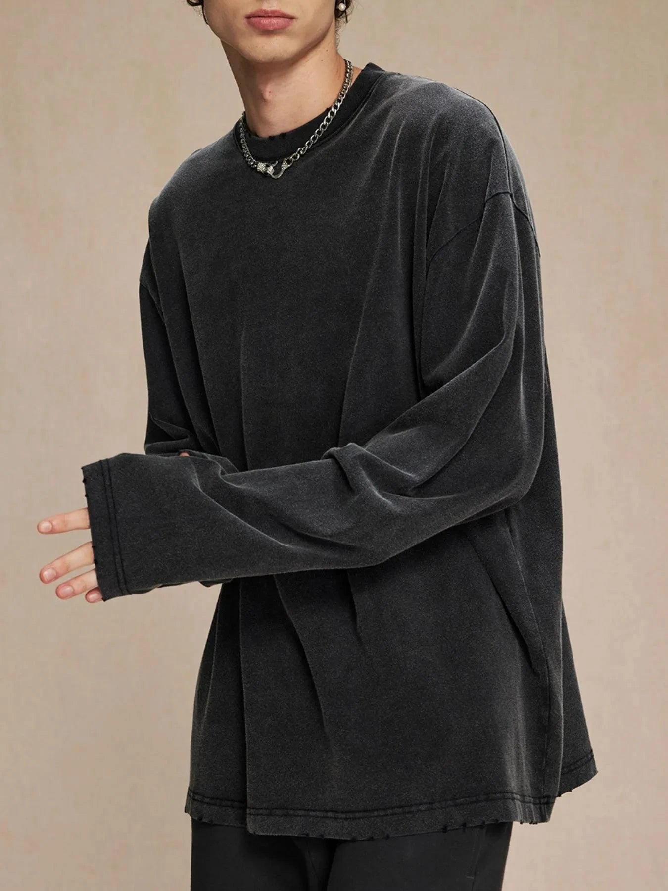 Men's Round Neck Long Sleeve T-Shirt