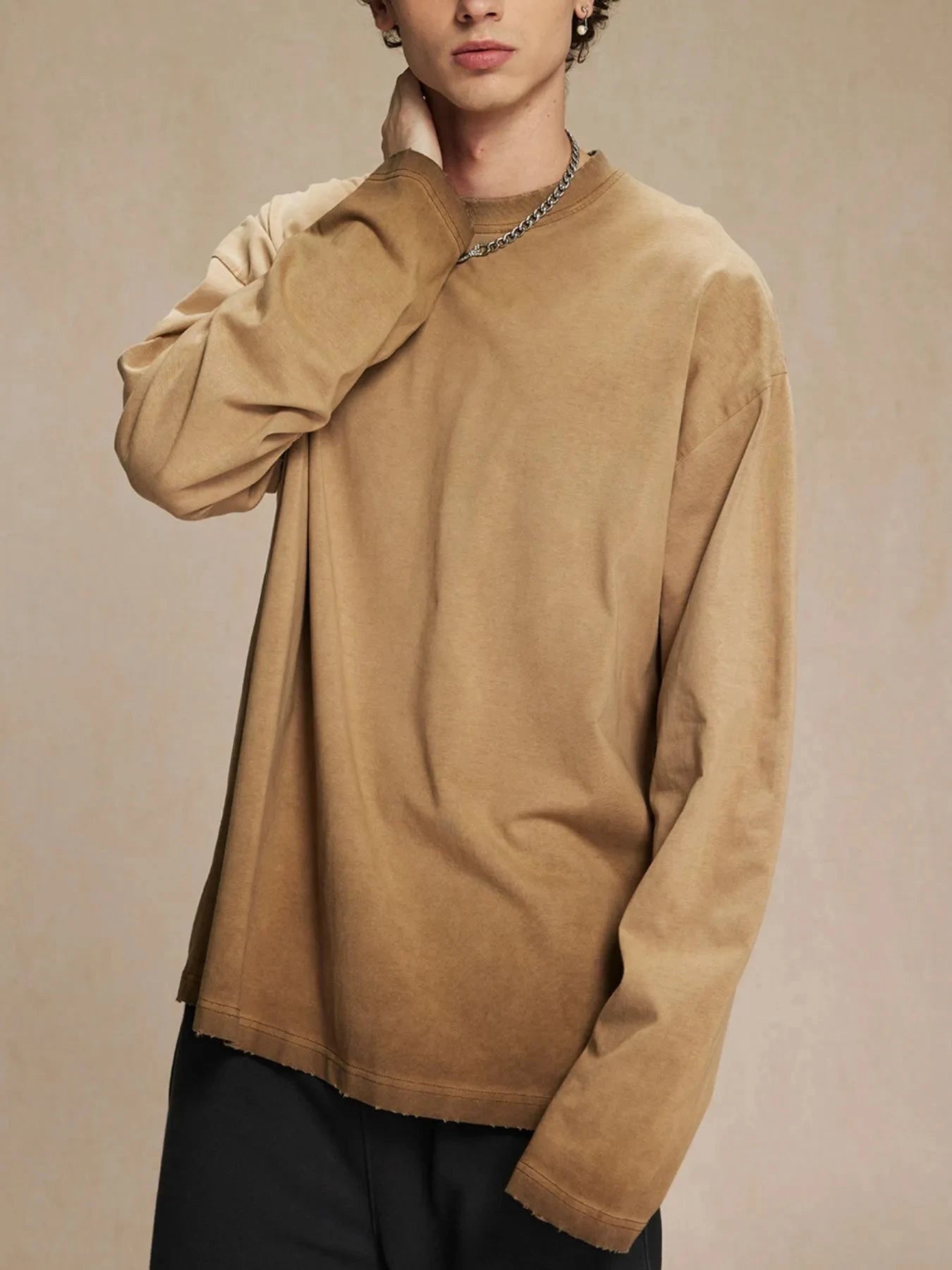 Men's Round Neck Long Sleeve T-Shirt