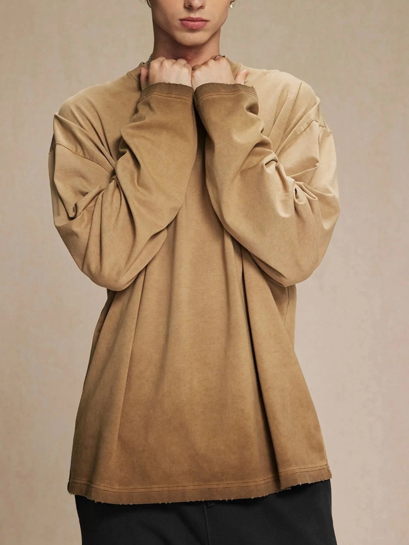 Men's Round Neck Long Sleeve T-Shirt