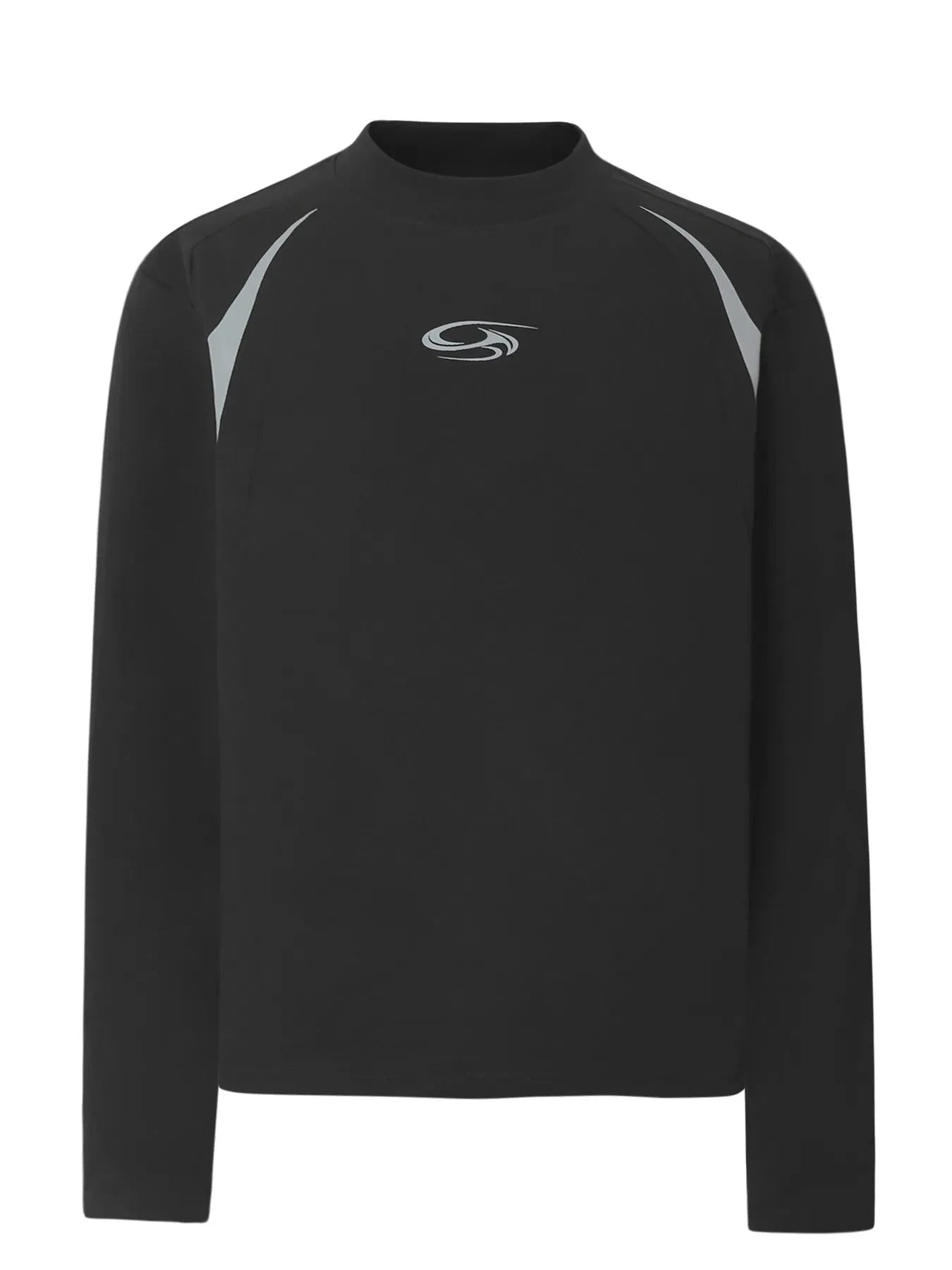 Men's Round Neck Long Sleeve T-Shirt Black / M