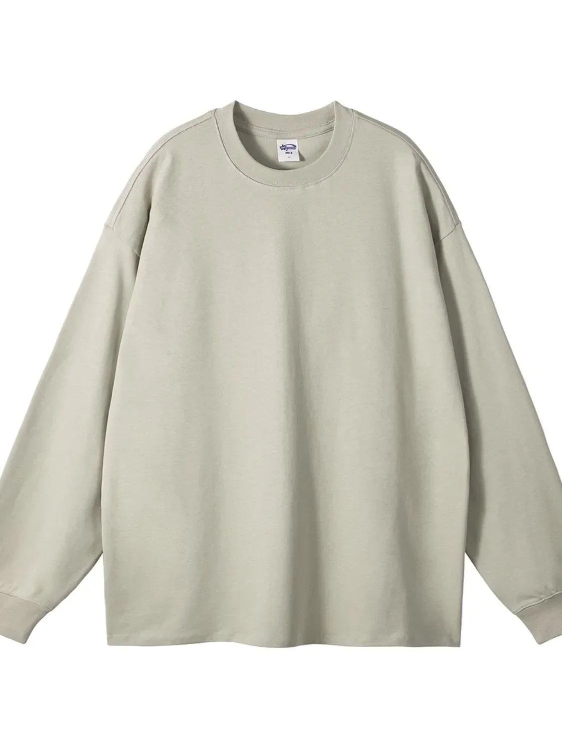 Men's Round Neck Long Sleeve T-Shirt Gray / S