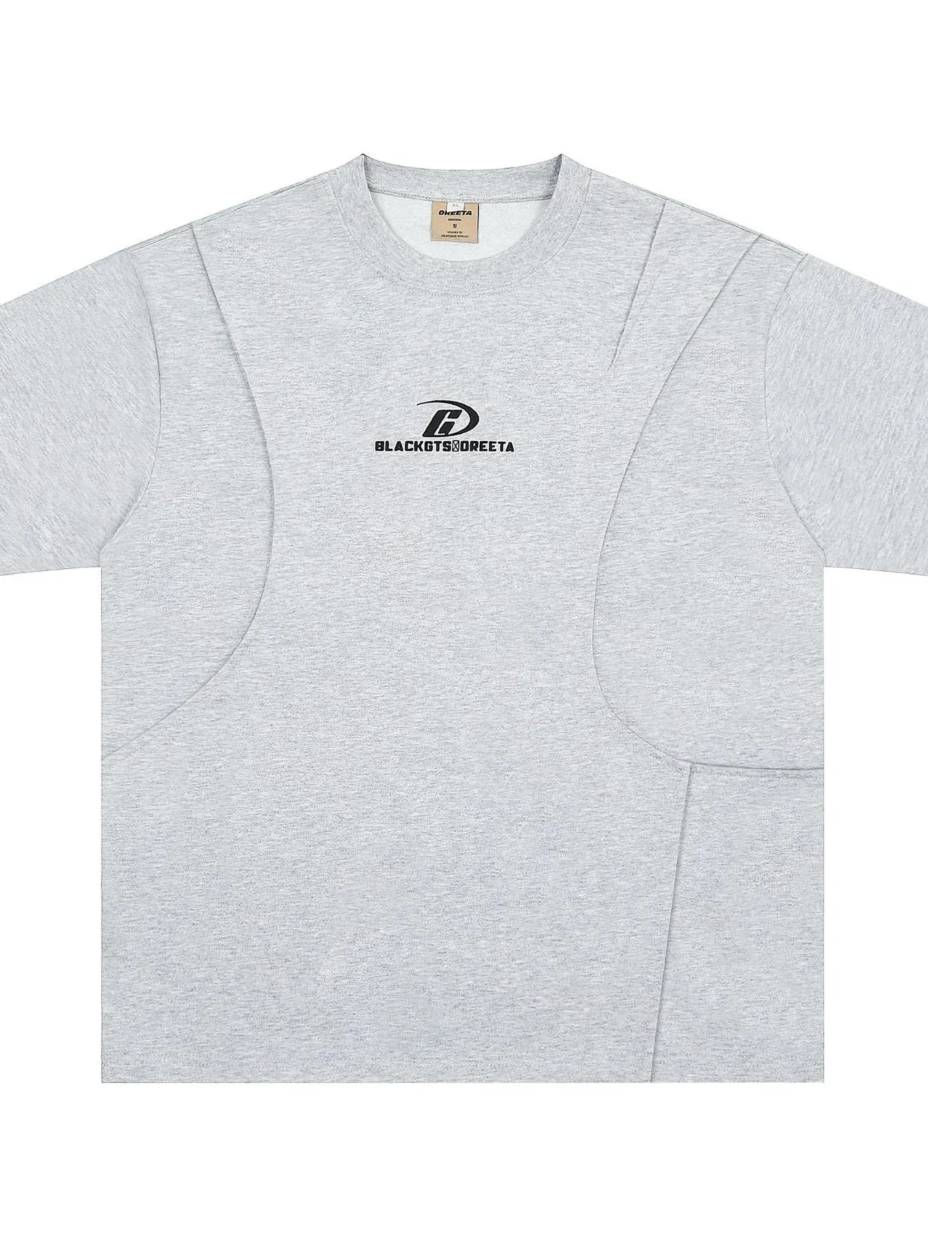 Men's Round Neck Oversized T-Shirt Melange Gray / M