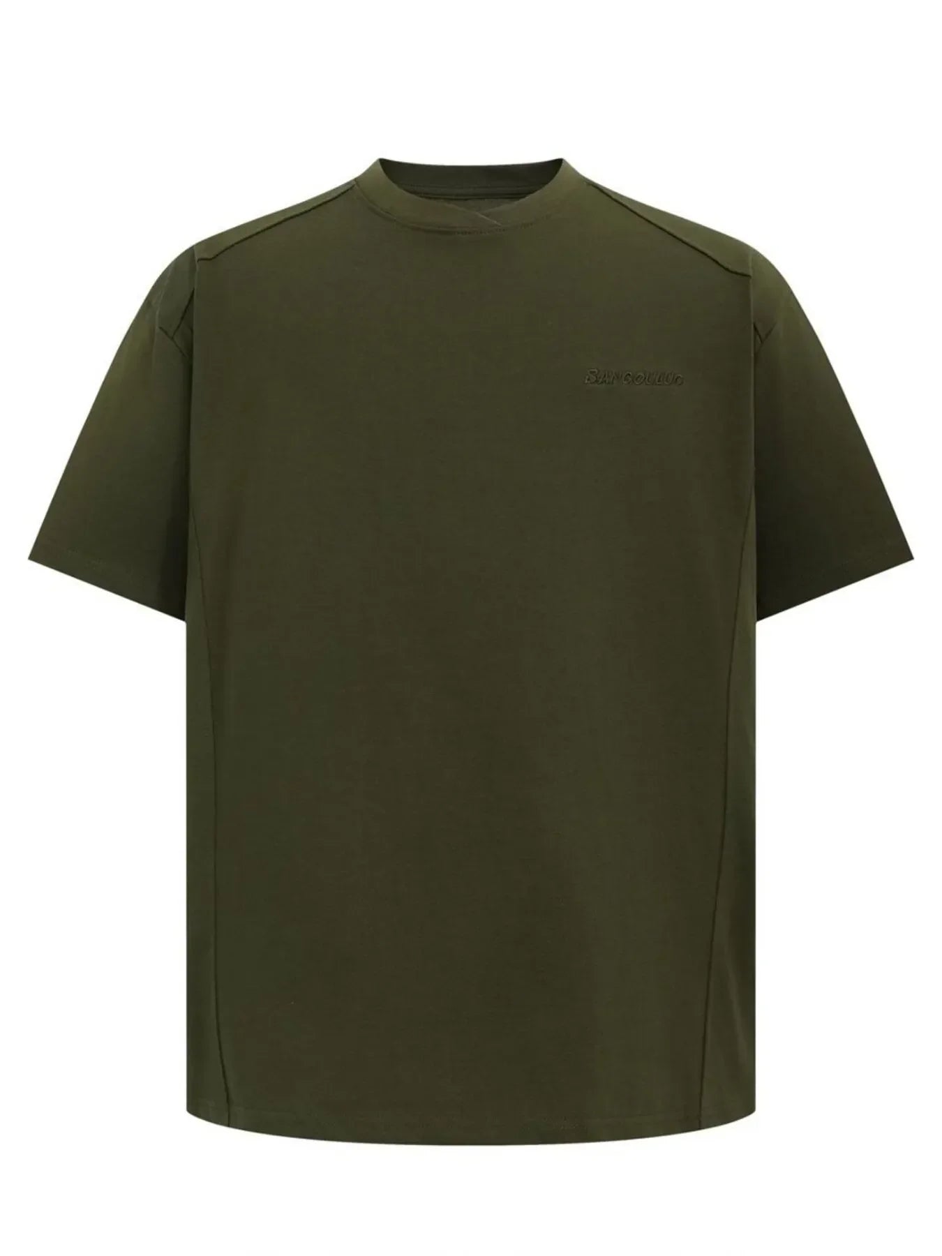 Men's Round Neck Short Sleeve T-Shirt Army Green / S