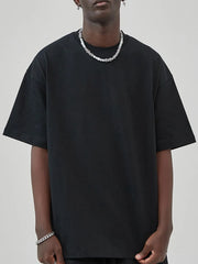 Men's Round Neck Short Sleeve T-Shirt Black / S