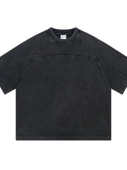 Men's Round Neck Short Sleeve T-Shirt Black / S