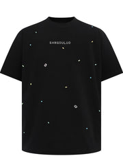 Men's Round Neck Short Sleeve T-Shirt Black / S