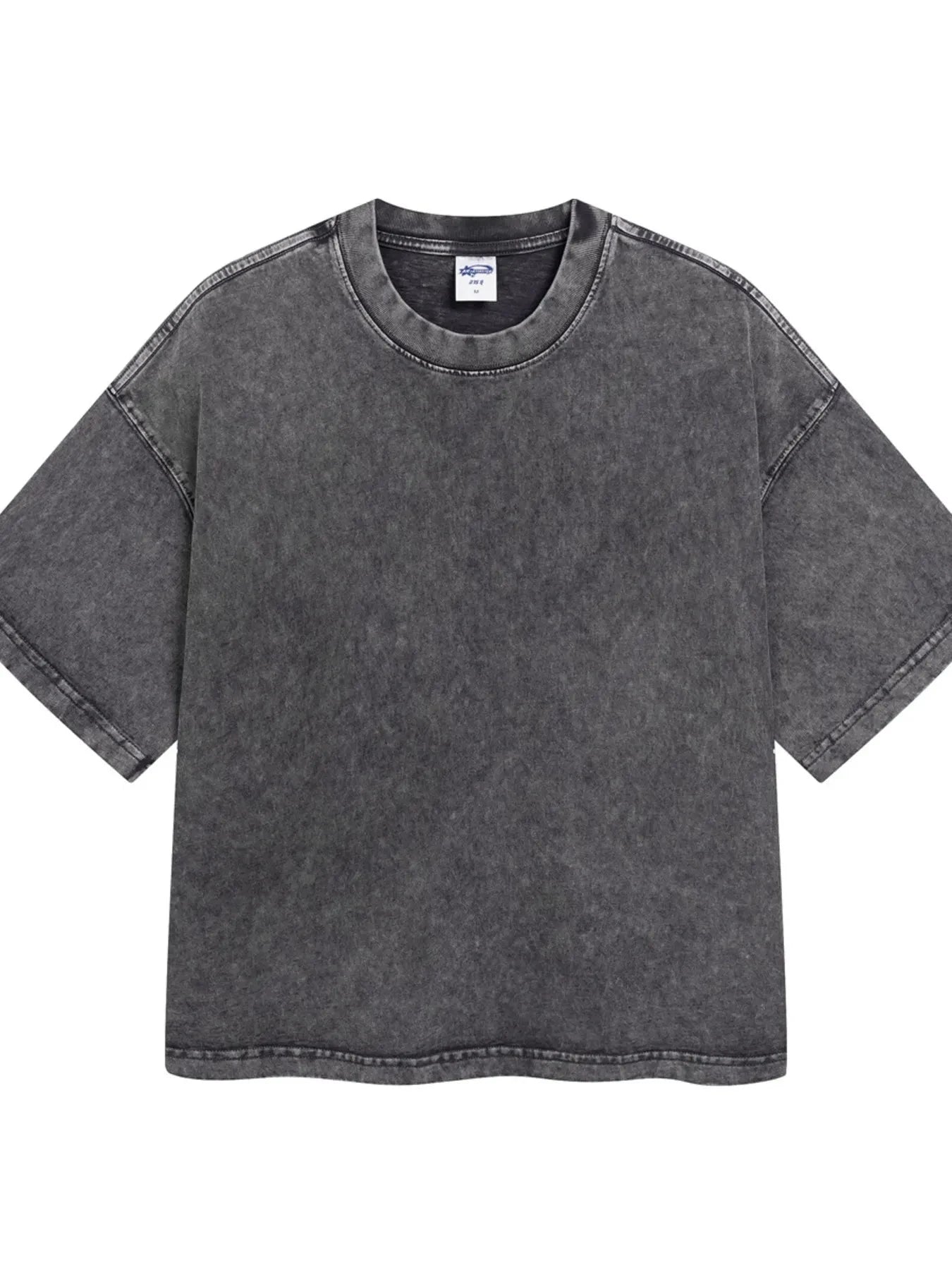 Men's Round Neck Short Sleeve T-Shirt Dark Gray / S
