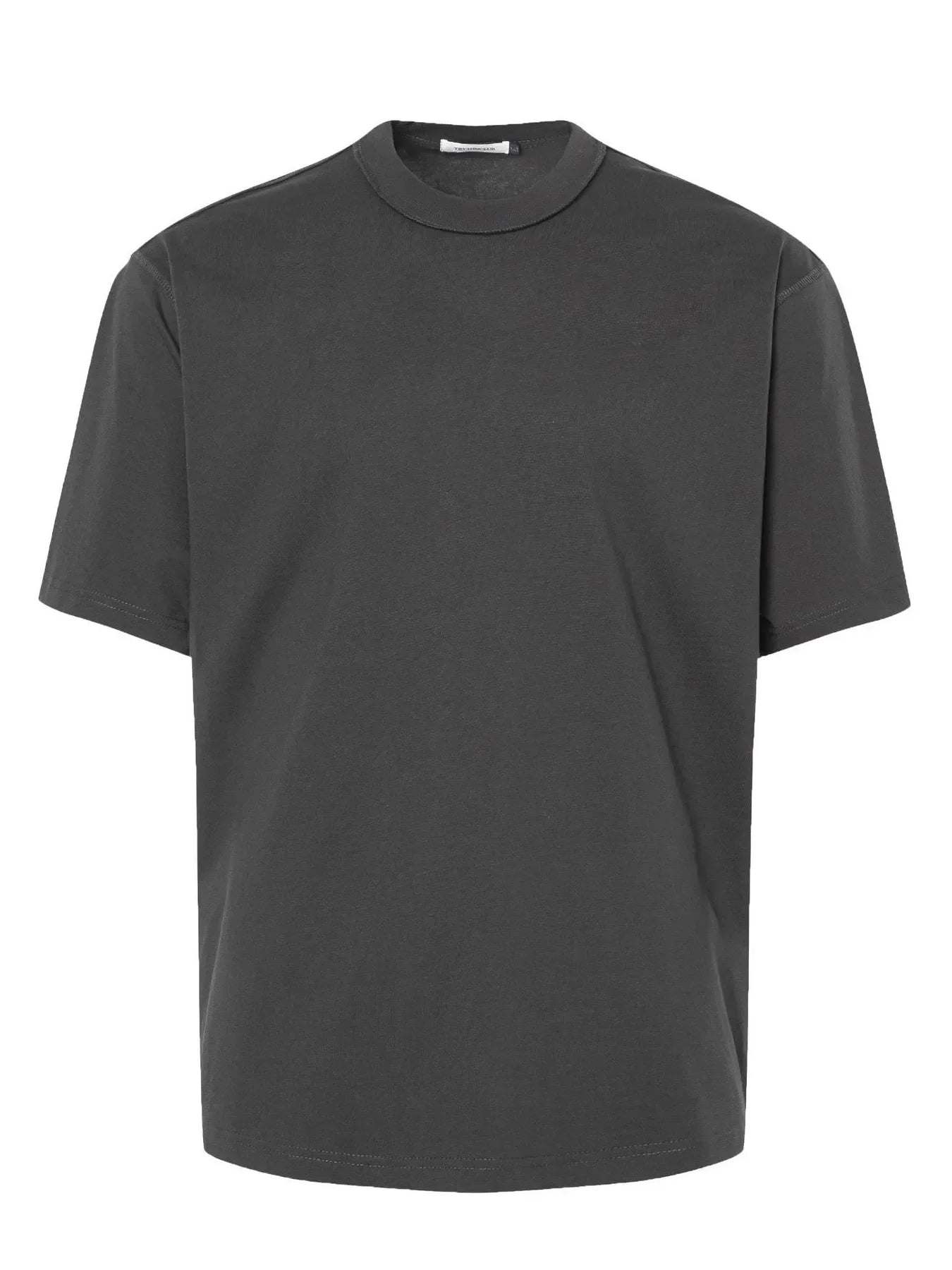 Men's Round Neck Short Sleeve T-Shirt Dark Gray / S